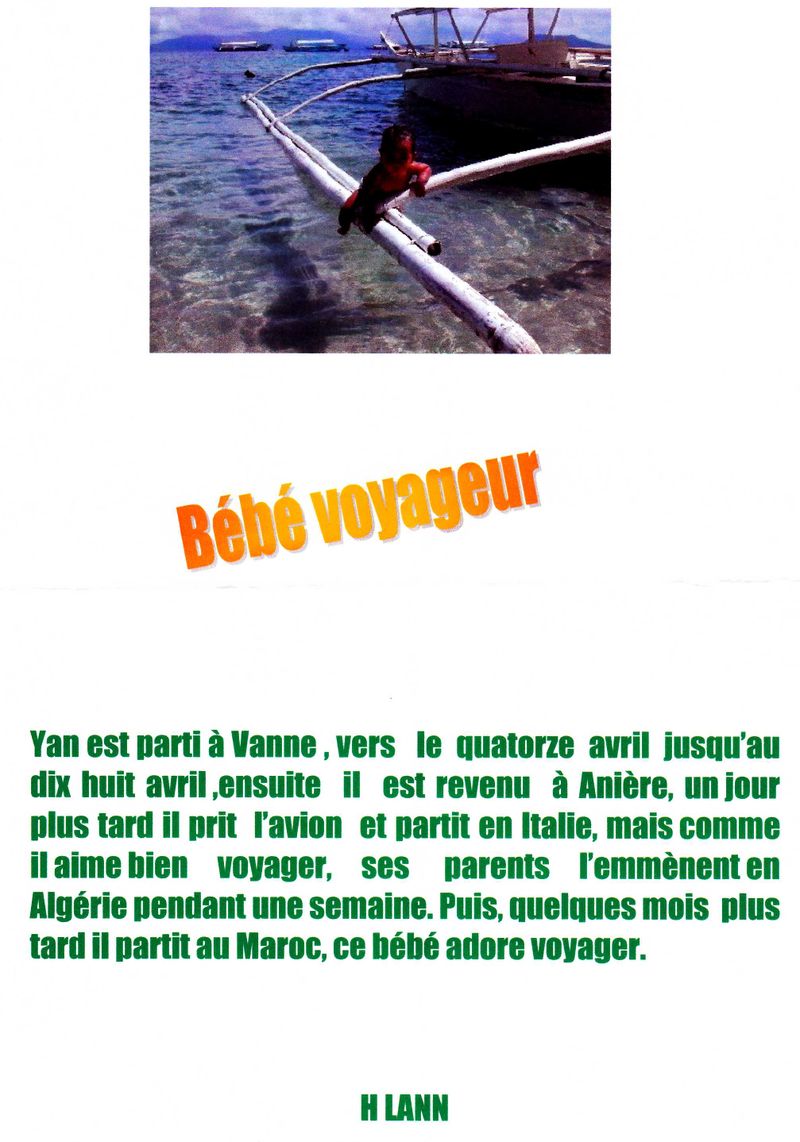 Bébé voyageur