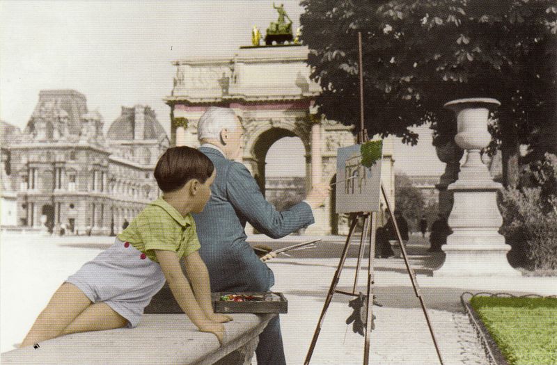 Peinture en plein air arc de triomphe du Carrousel