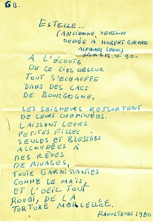 Poème Estelle